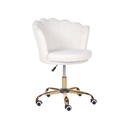 Krzesło biurowe regulowane boucle białe MONTICELLO II