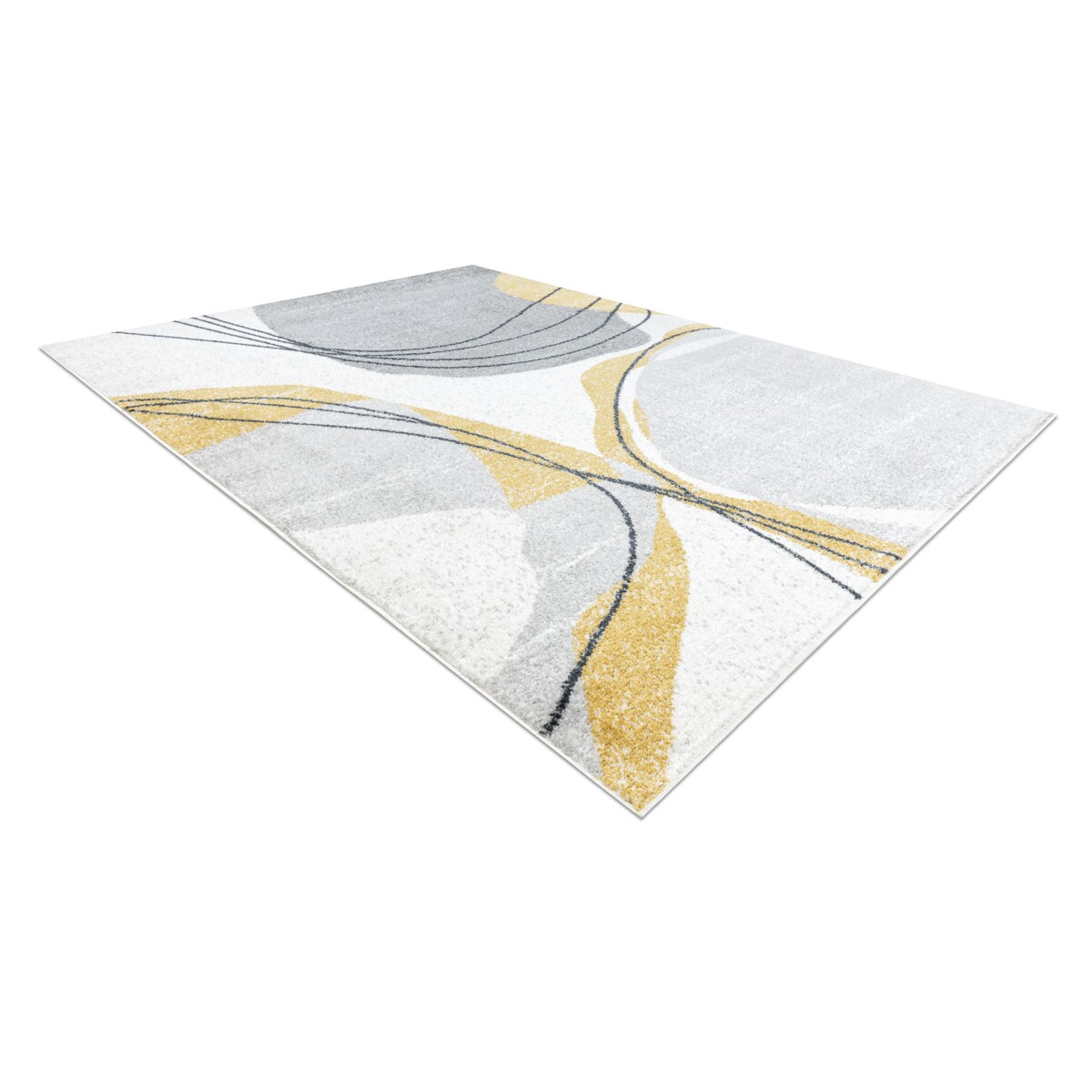 Dywan FUSION 5868 biały / żółty - Linie, 240x330 cm