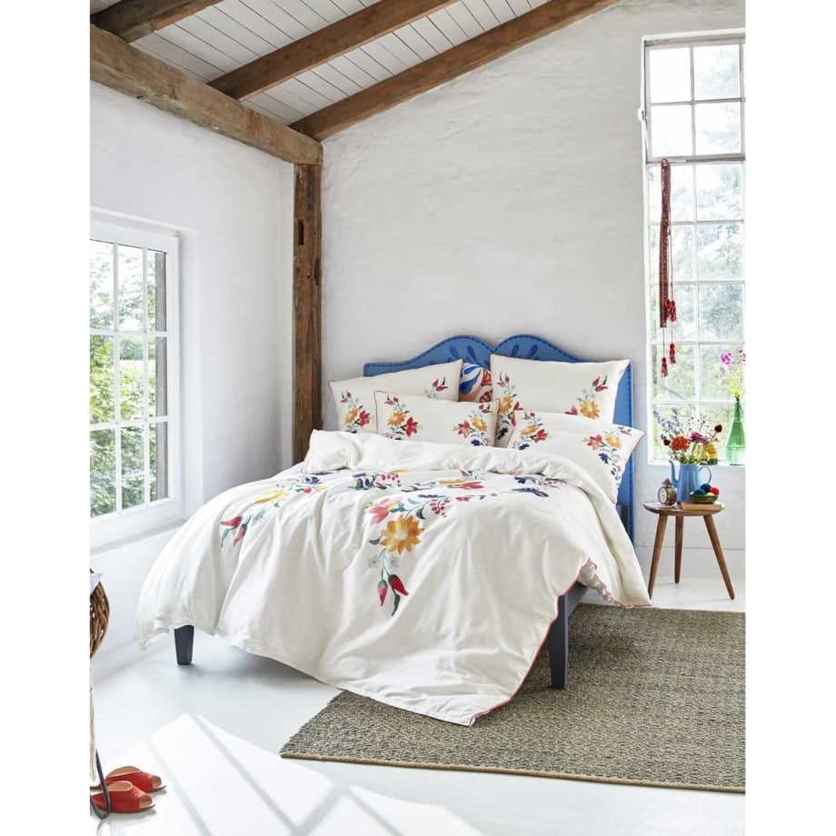 Ozdobna pościel z satyny bawełnianej w kwiaty, poszewki dekoracyjne, 200 x 200 cm,, Esprit