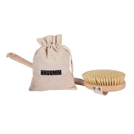 Szczotka do masażu ciała na sucho – miękkie włókno, wersja z kijem, No.4