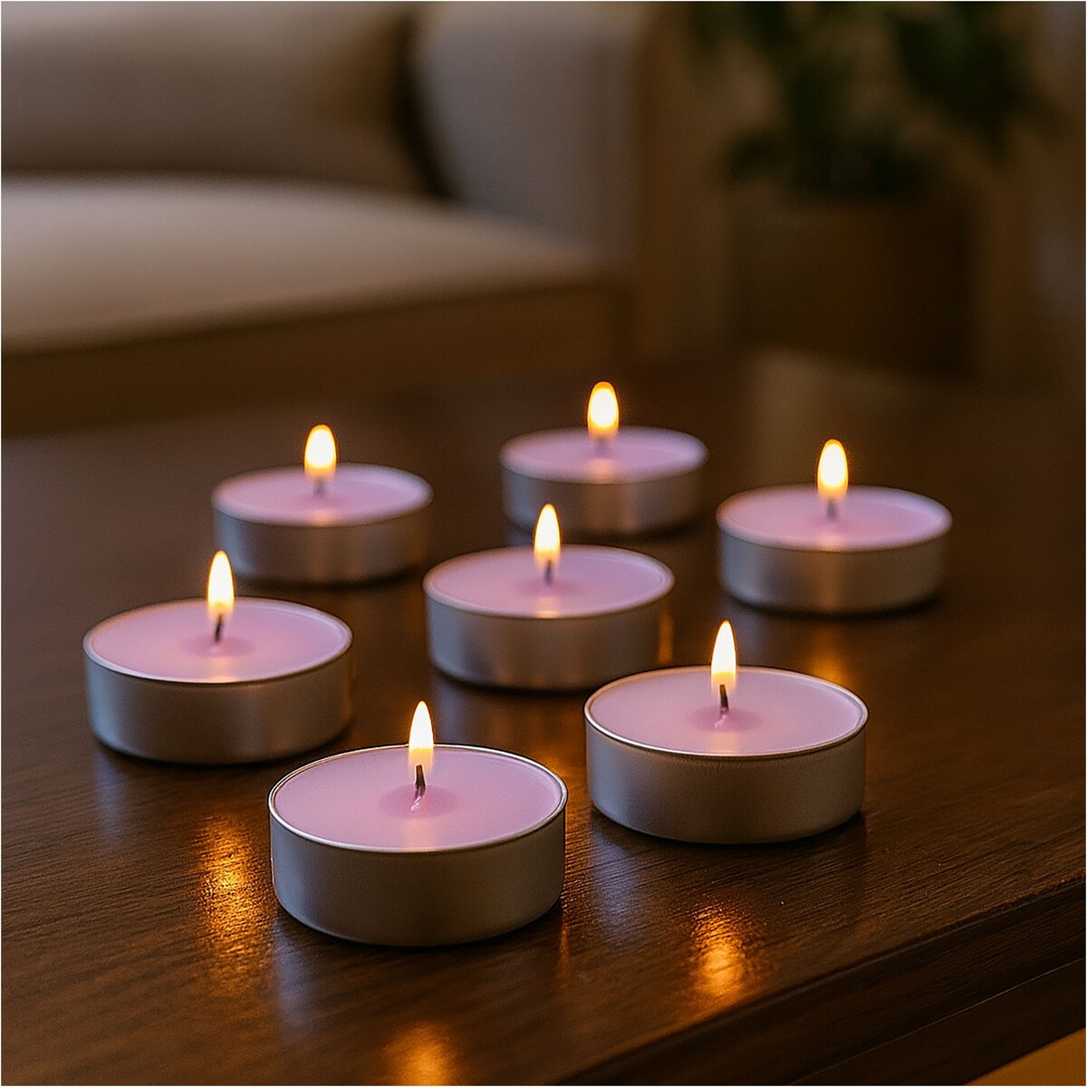 Świeczki Zapachowe Parafinowe Tealight Małe Podgrzewacze Zestaw 10 Szt. Exotic Wood