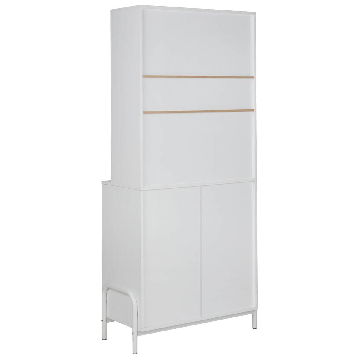 Witryna ze szklaną gablotą PARLIN 82 cm Biały