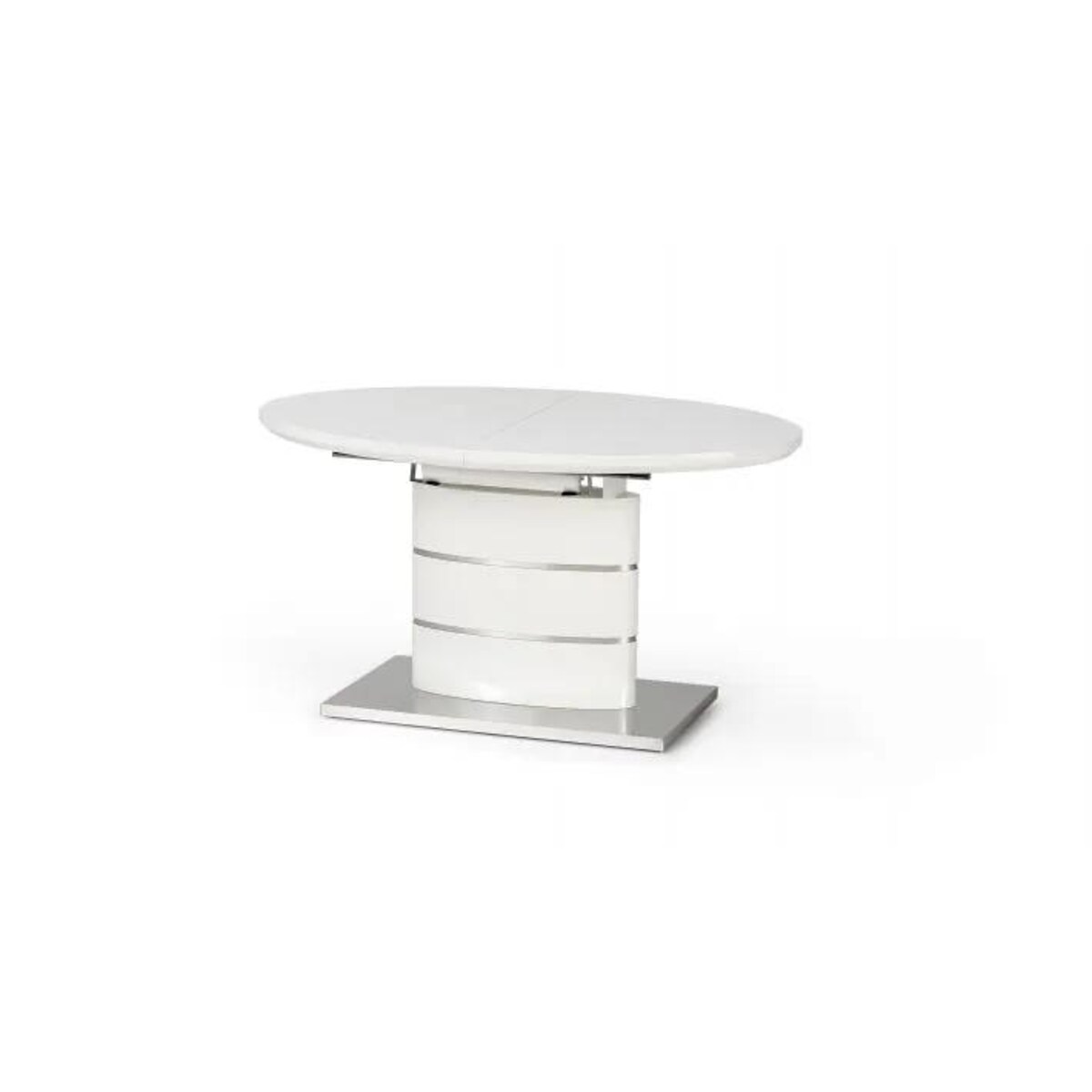 Stół ASPEN 140(180)x90 biały/srebrny rozkładany