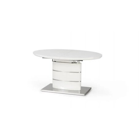 Stół ASPEN 140(180)x90 biały/srebrny rozkładany