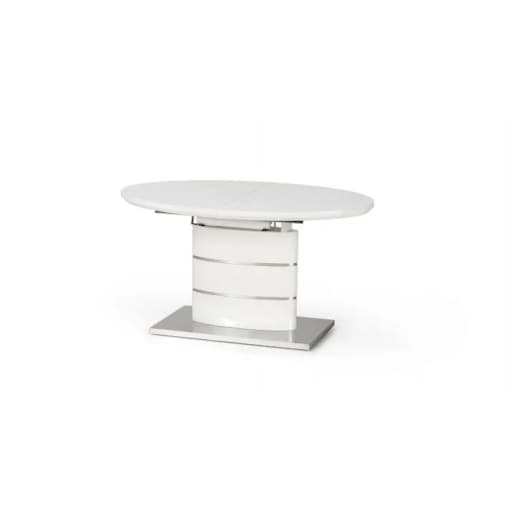 Stół ASPEN 140(180)x90 biały/srebrny rozkładany