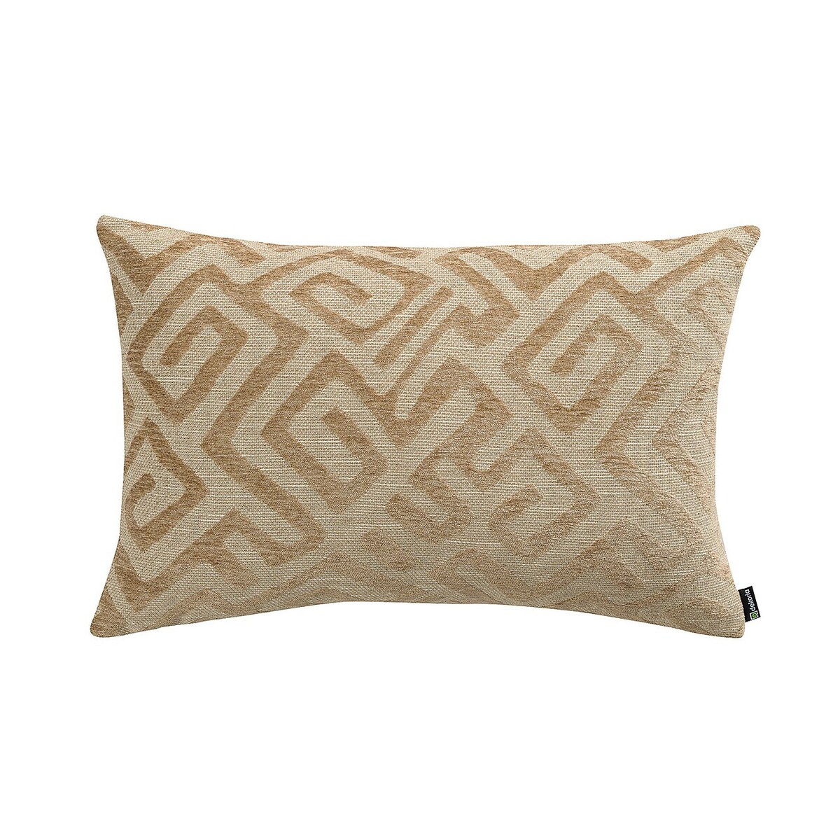 Poszewka Kinga na poduszkę prostokątną 47x28 kawowe wzory na beżowym tle