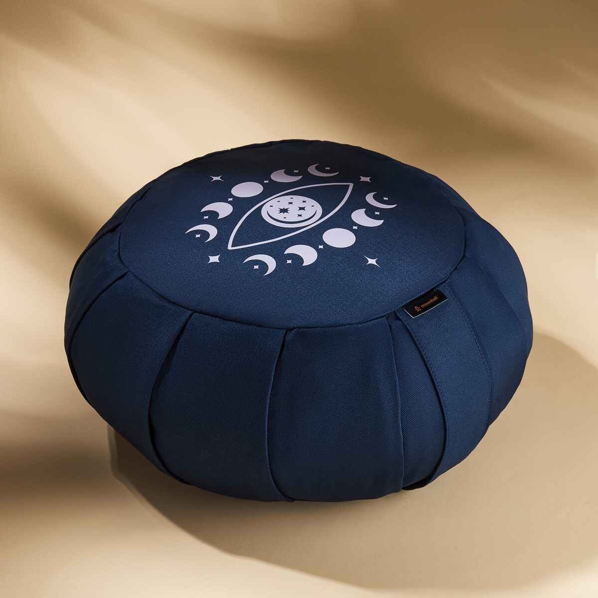 Poduszka do medytacji zafu NOT NOW, I'M MEDITATING - Moon Phases blue