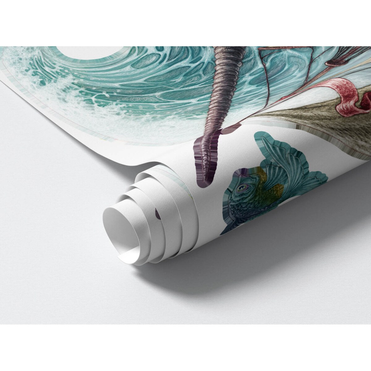 Zestaw naklejek na ścianę, Morskie zwierzęta, 60cm