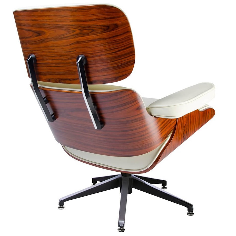 Wygodny fotel pokojowy Lounge biały sklejka różana, King Home