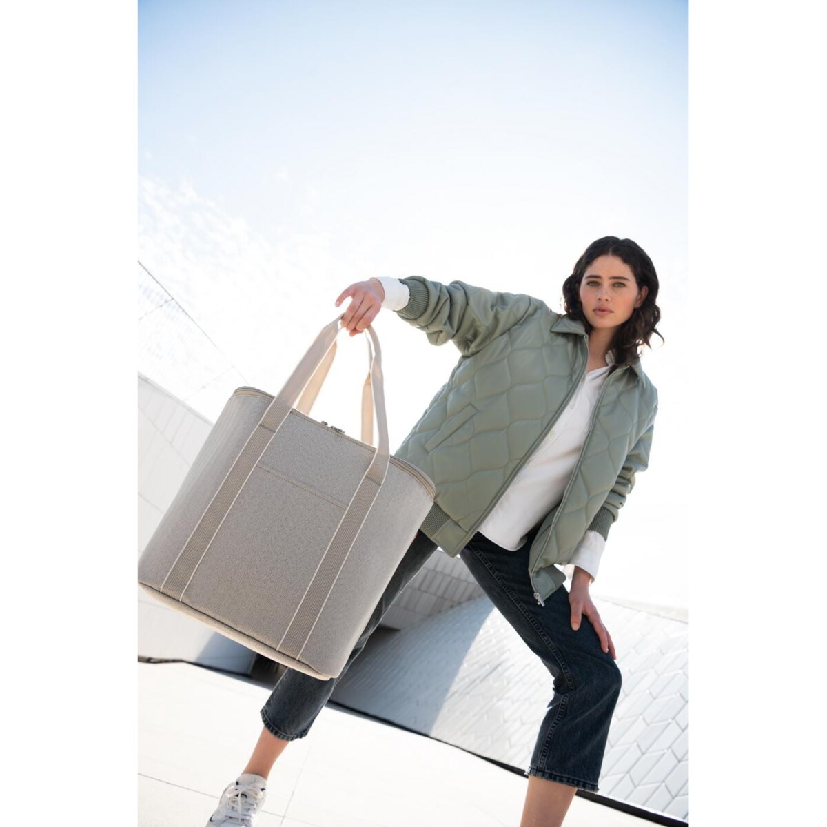 Torba THERMOSHOPPER, herringbone sand