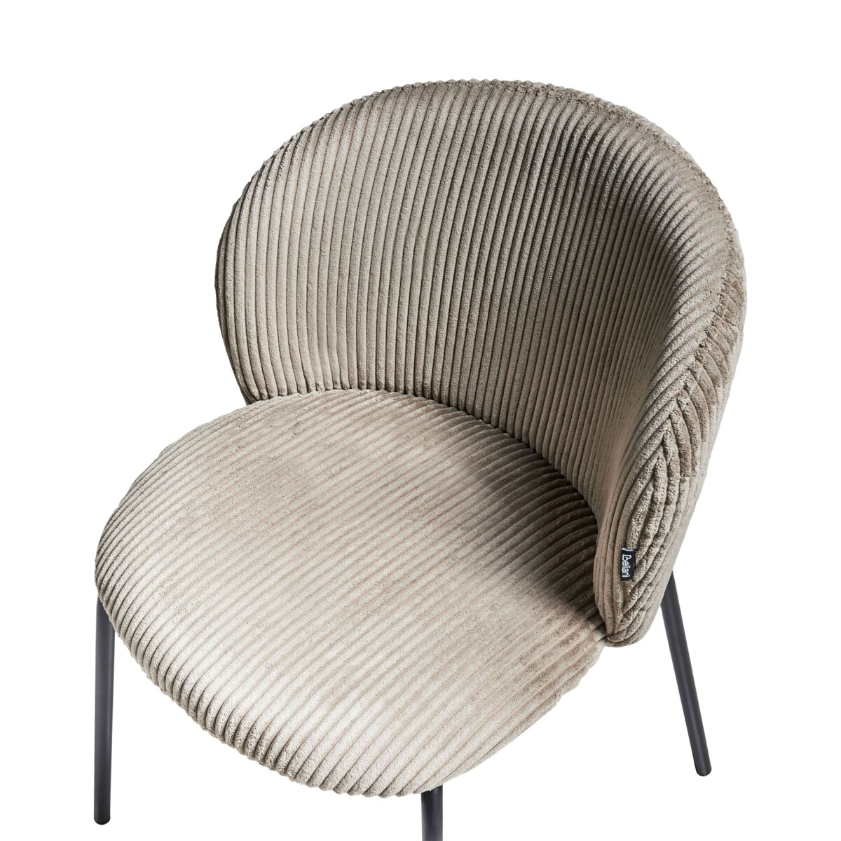 Zestaw 2 krzeseł do jadalni MILES Sztruks Beżowy