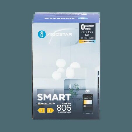 inteligentna żarówka bluetooth mesh g95 6w cct