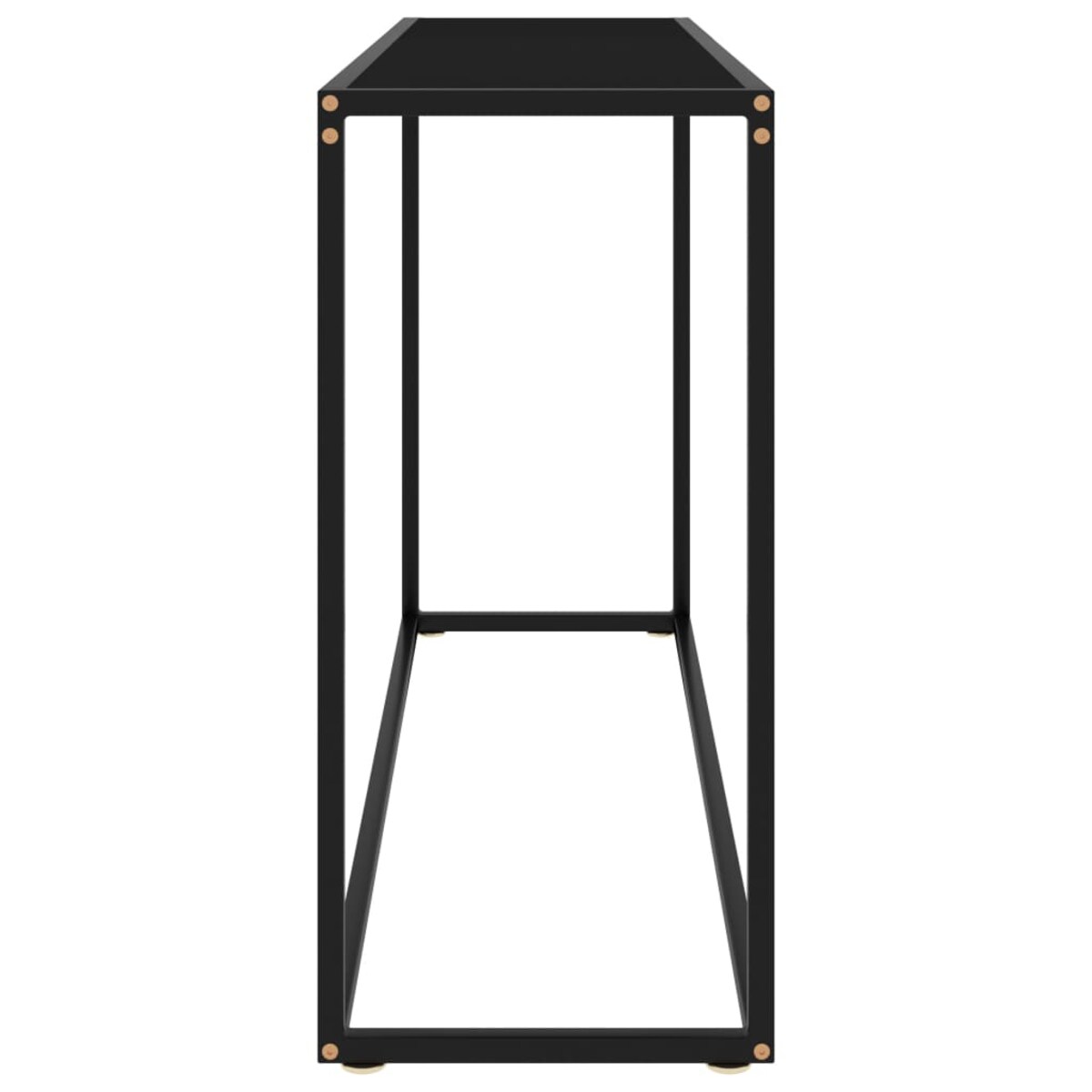 vidaXL Stolik konsolowy, czarny, 120x35x75 cm, szkło hartowane