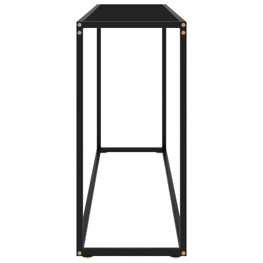 vidaXL Stolik konsolowy, czarny, 120x35x75 cm, szkło hartowane