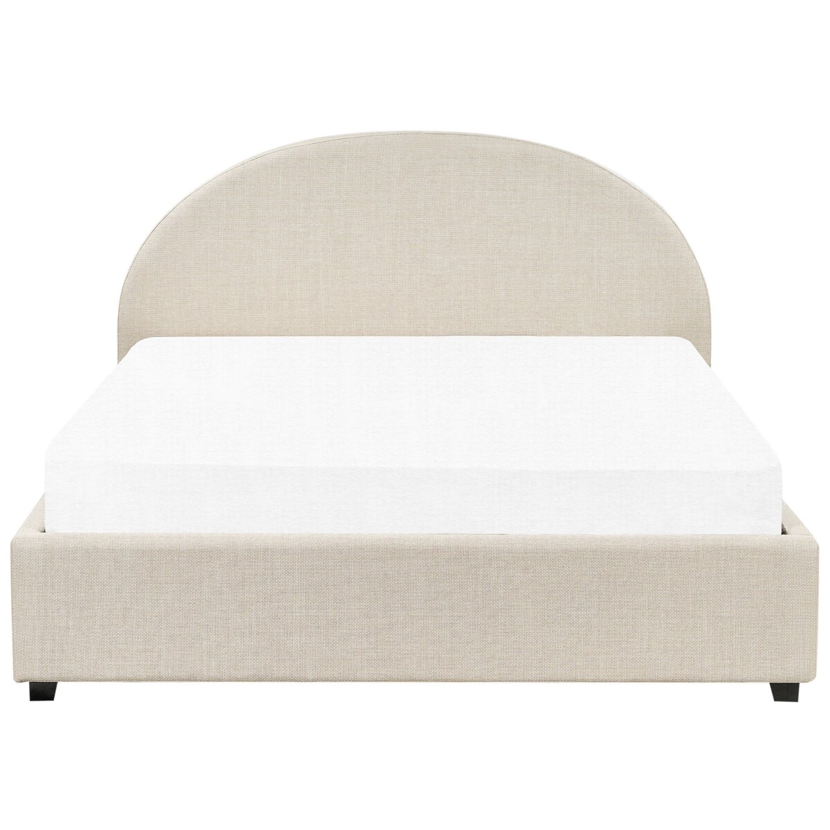 Łóżko z pojemnikiem tapicerowane 160 x 200 cm beżowe VAUCLUSE