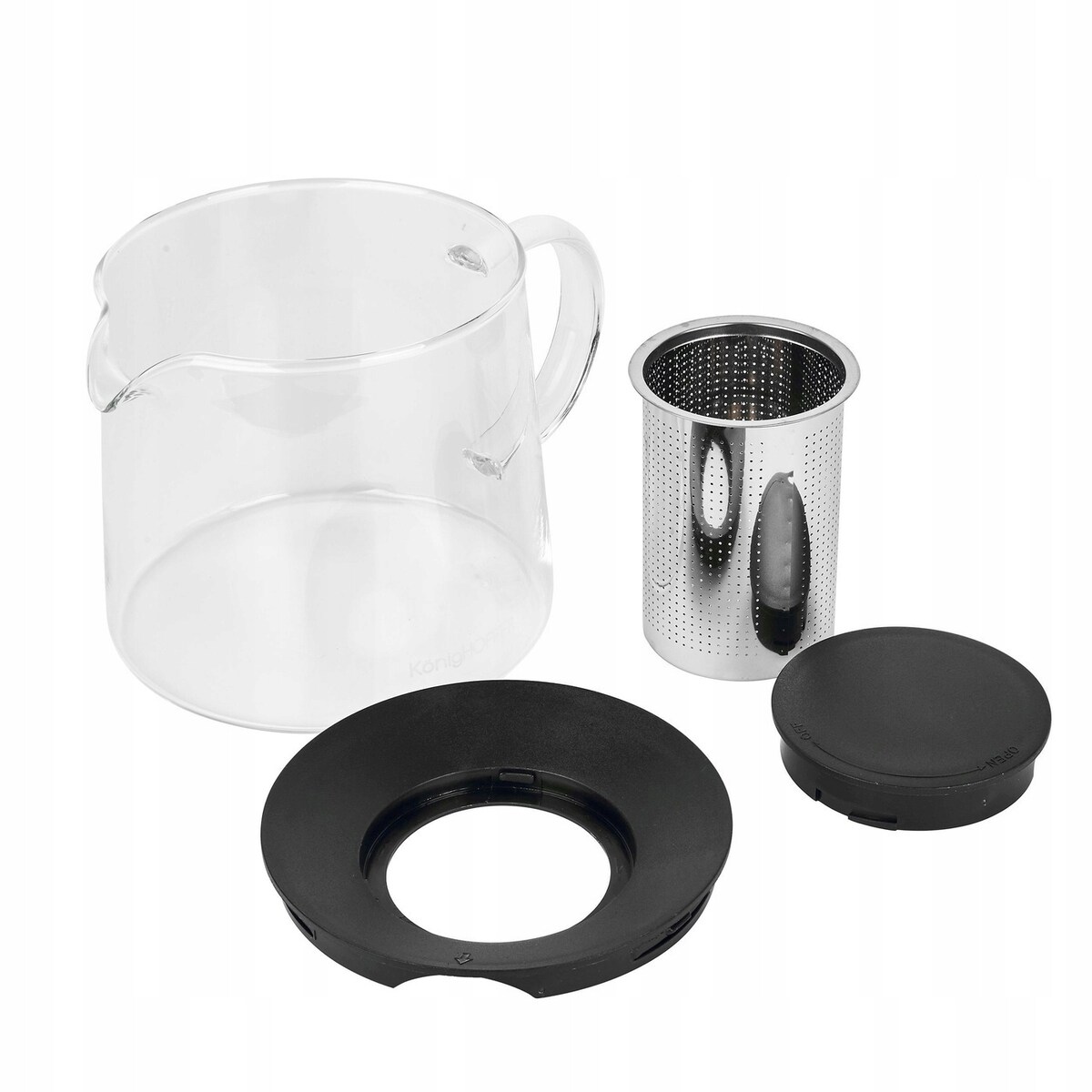 DZBANEK SZKLANY Z ZAPARZACZEM sitko imbryk czajnik na zioła herbatę 1,5 L