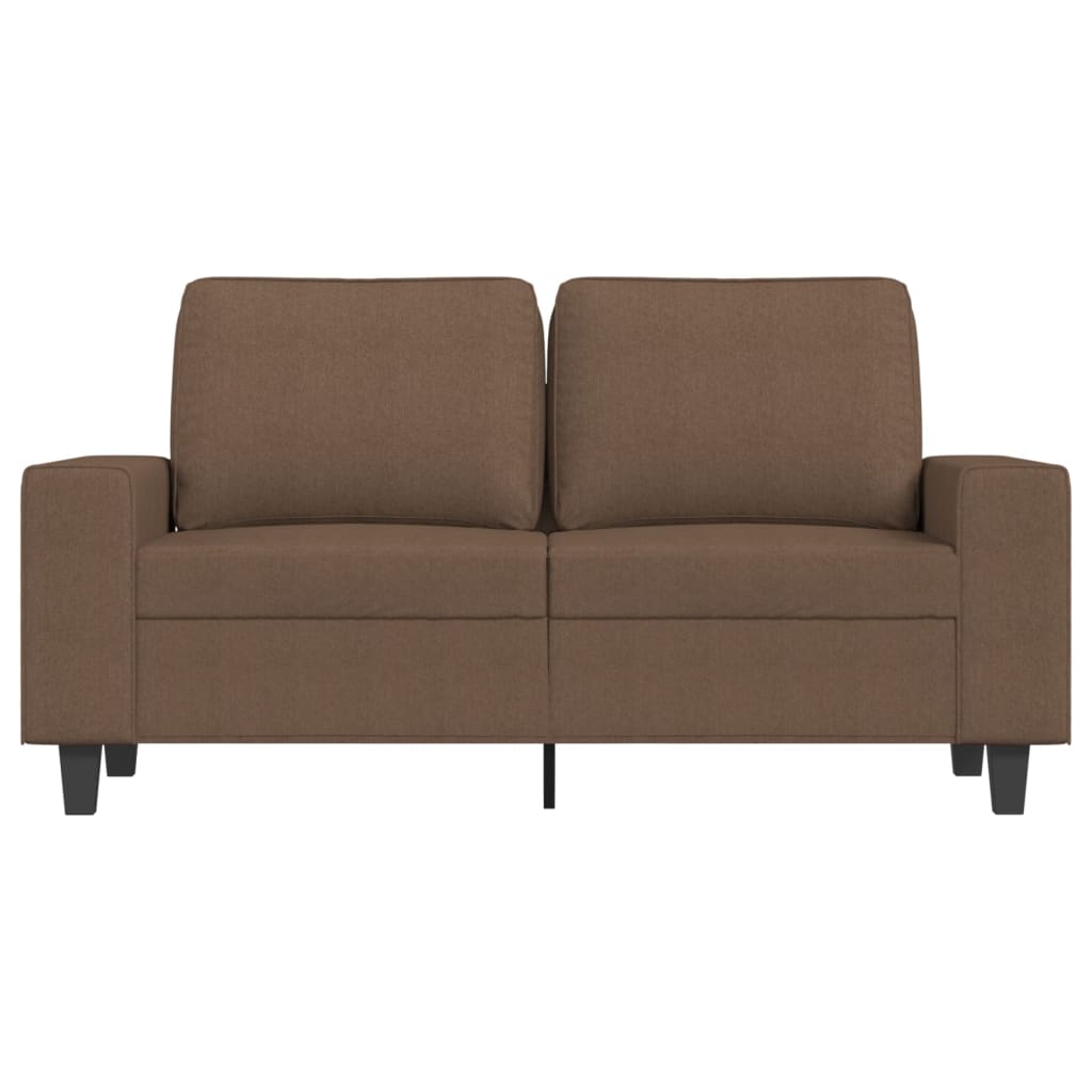 vidaXL Sofa 2-osobowa, brązowa, 120 cm, tapicerowana tkaniną