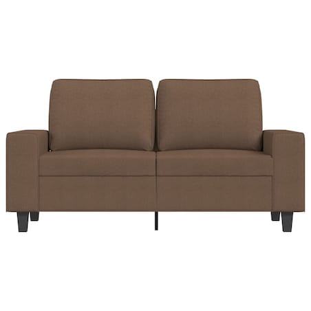 vidaXL Sofa 2-osobowa, brązowa, 120 cm, tapicerowana tkaniną