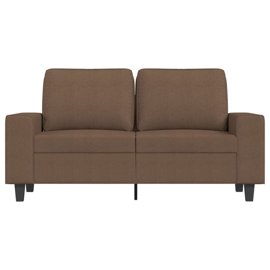 vidaXL Sofa 2-osobowa, brązowa, 120 cm, tapicerowana tkaniną