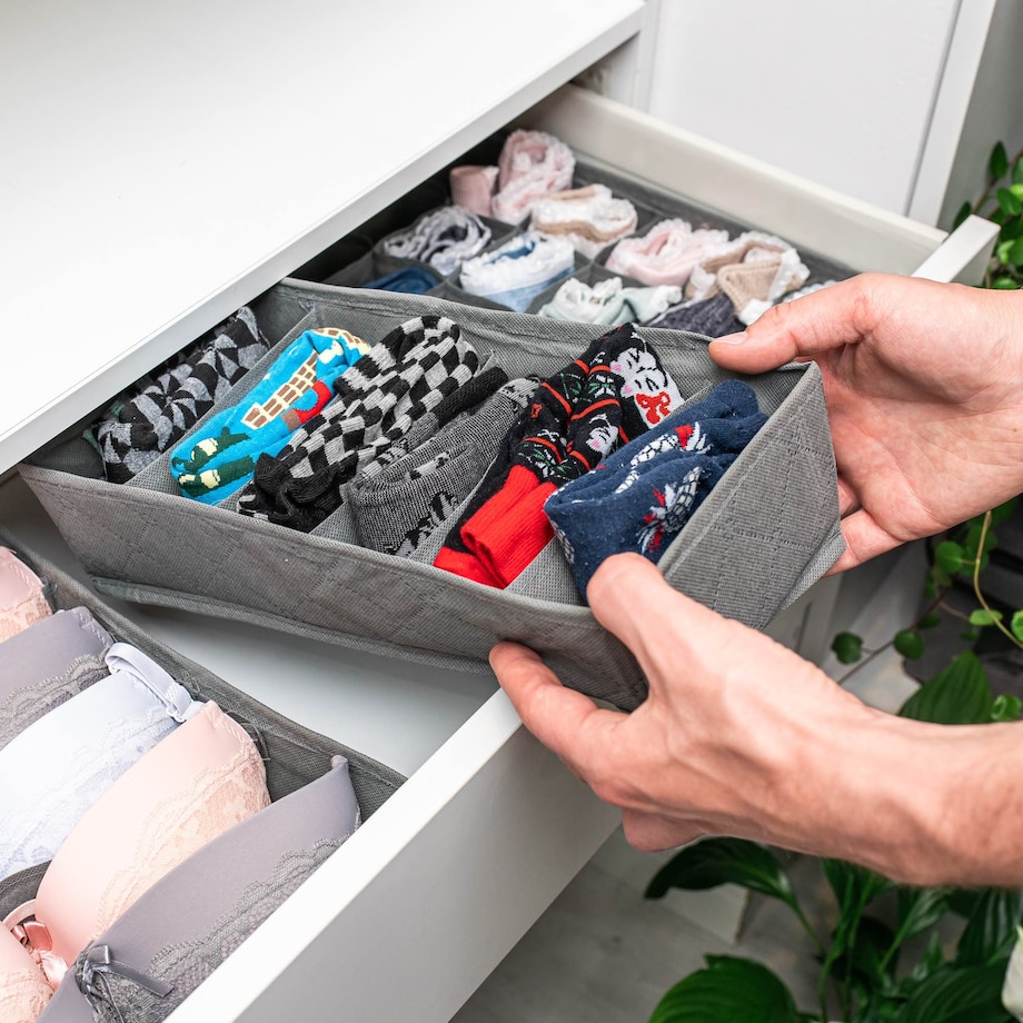 Organizer Na Bieliznę Skarpetki Majtki Rajstopy Zestaw 3 Sztuki