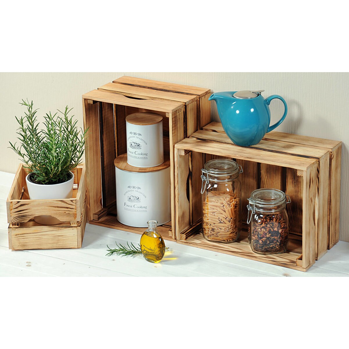 Drewniana skrzynka do przechowywania, sosna, 30 x 20 cm, Kesper