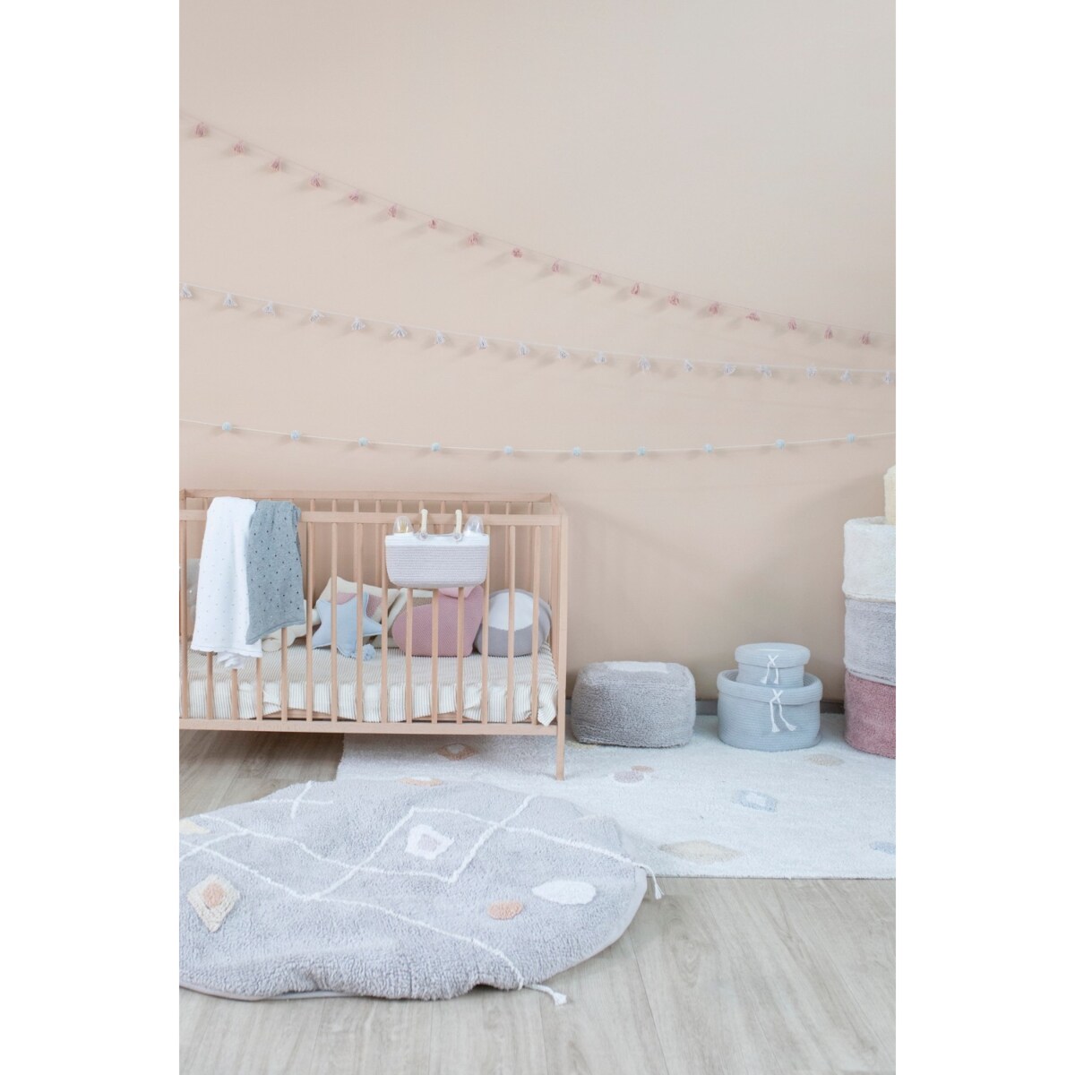 Kocyk Bawełniany Biscuit Light Grey Lorena Canals