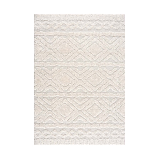 Dywan z efektem high low boho Focera 33820 Krem 80x150