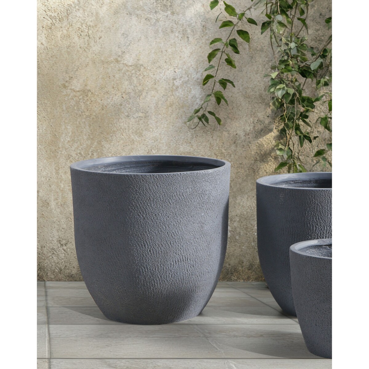 Doniczka 55 x 55 x 53 cm szara KANNIA