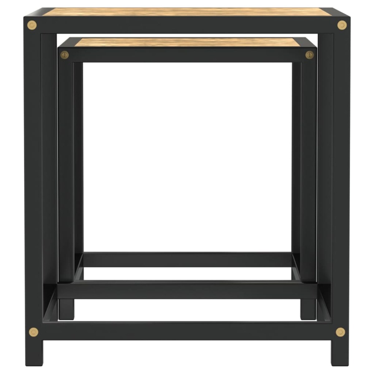 vidaXL Stoliki herbaciane, 2 szt., MDF, czarno-żółte