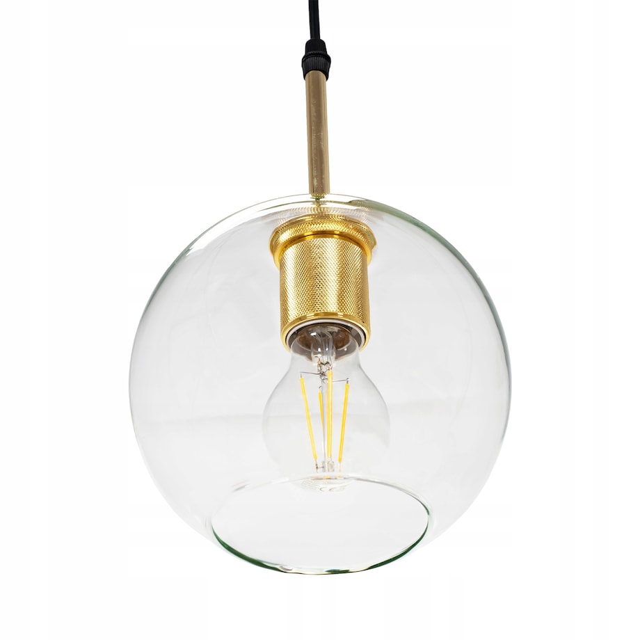 Lampa Wisząca Szklana Kula Złota Nowoczesna
