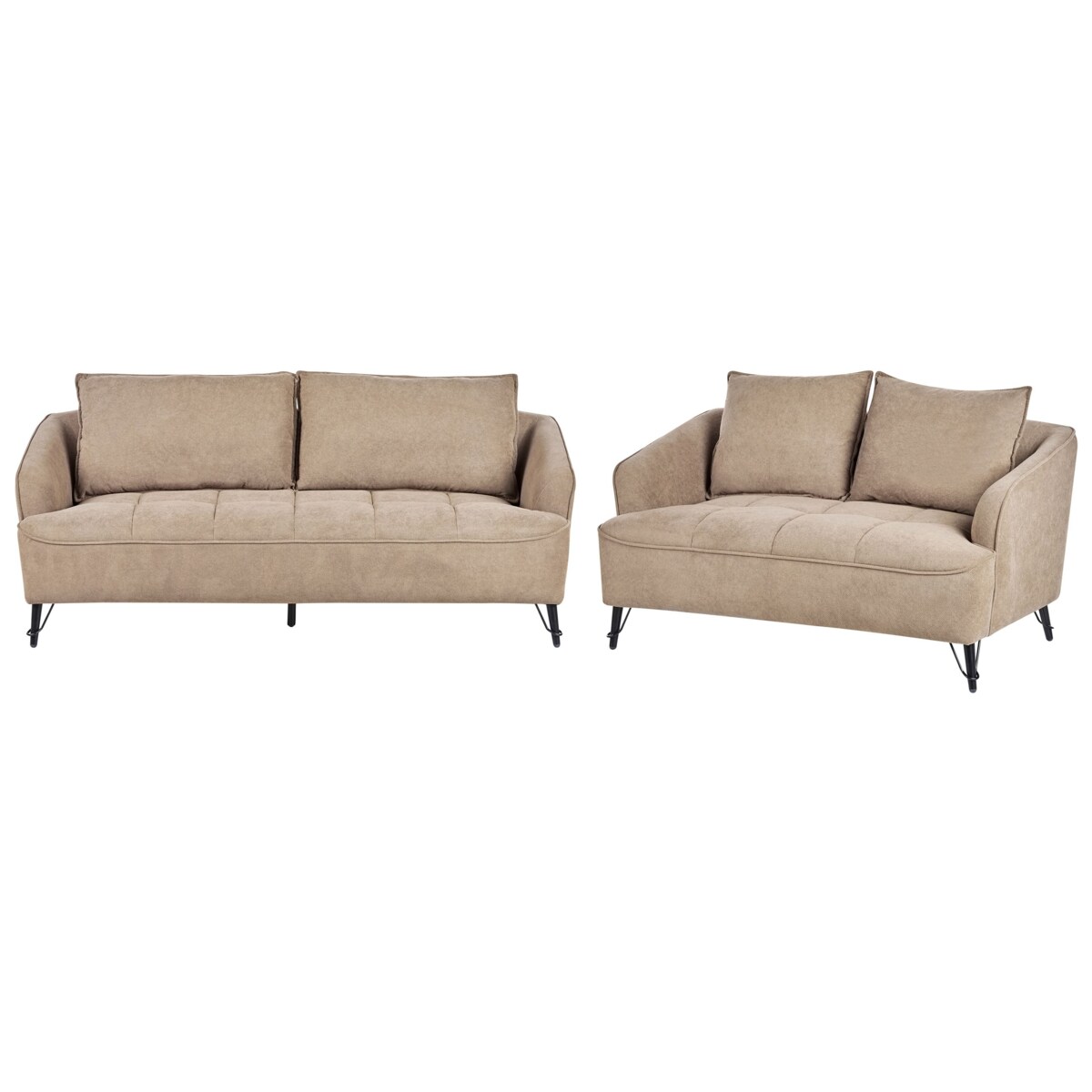 Komplet wypoczynkowy 5-osobowy brązowy HOBRO