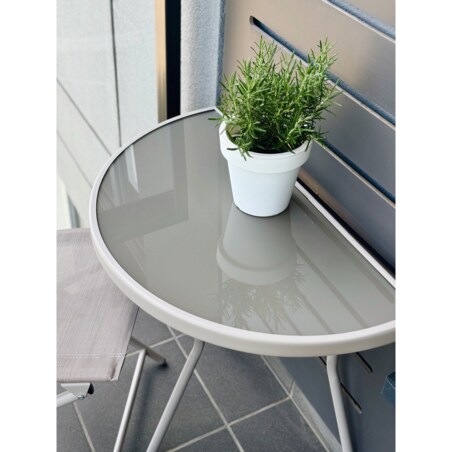 Meble Na Balkon Ogród Taras Komplet Stół 2 Krzesła Zestaw Ogrodowe