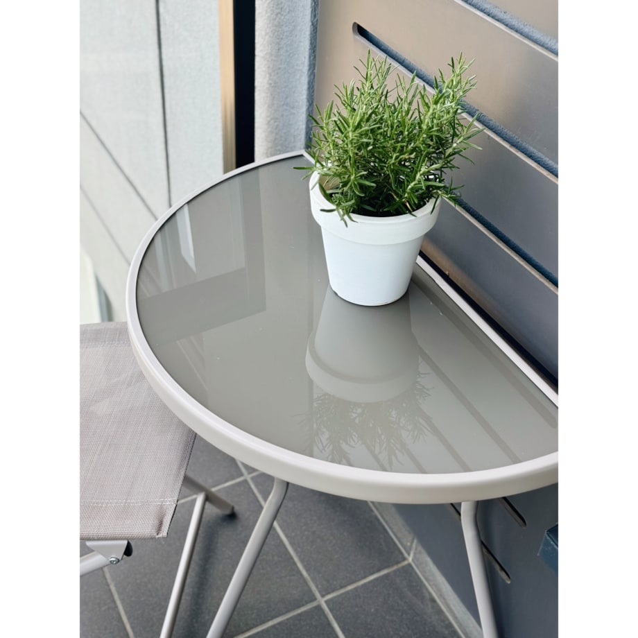 Meble Na Balkon Ogród Taras Komplet Stół 2 Krzesła Zestaw Ogrodowe