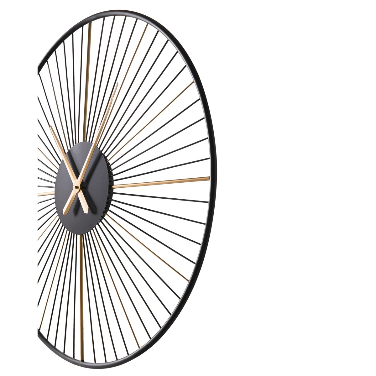 Zegar ścienny SAZAIS 80 cm Metal Czarny