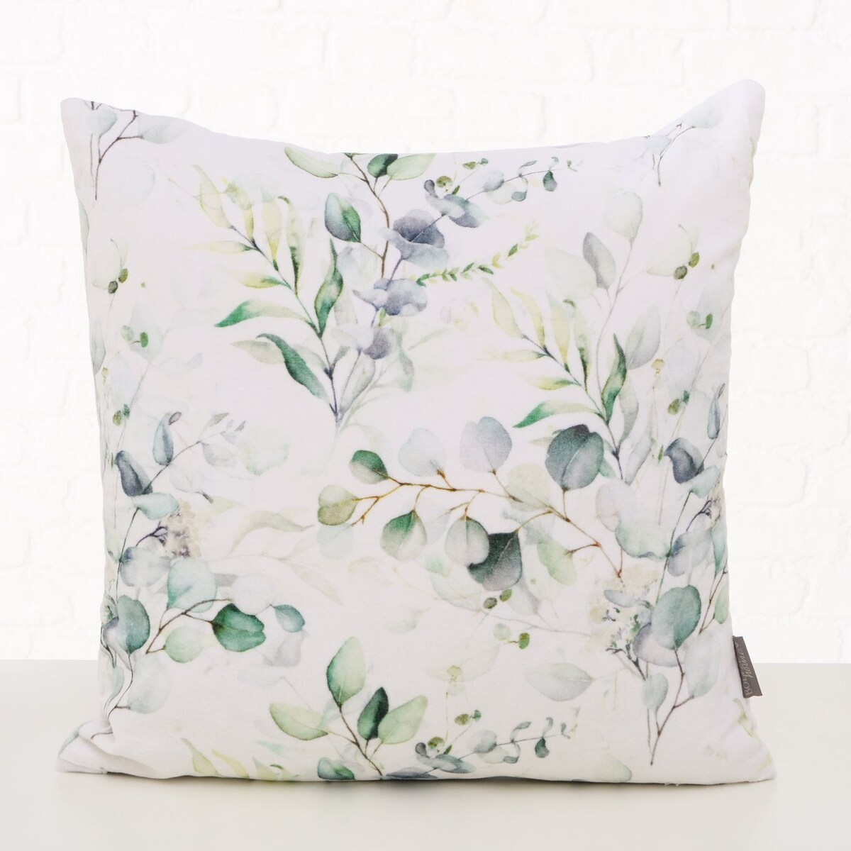 Poduszka bawełniana ze wzorem liści, EUKANA