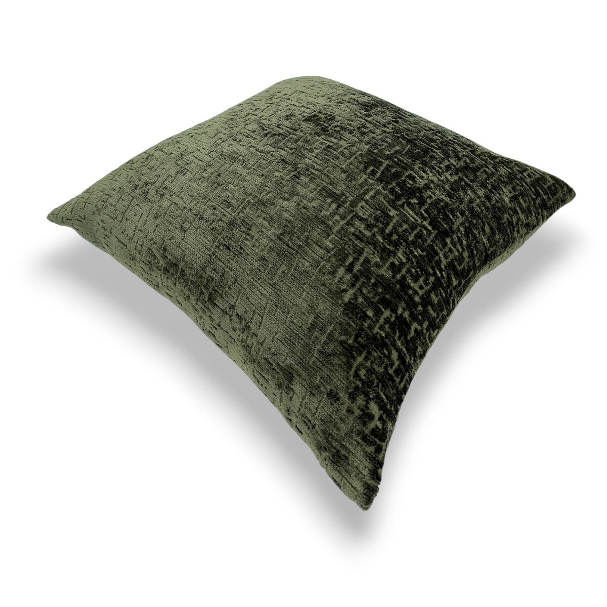 Duża zielona poduszka 50x50 Bess - ciemna oliwka