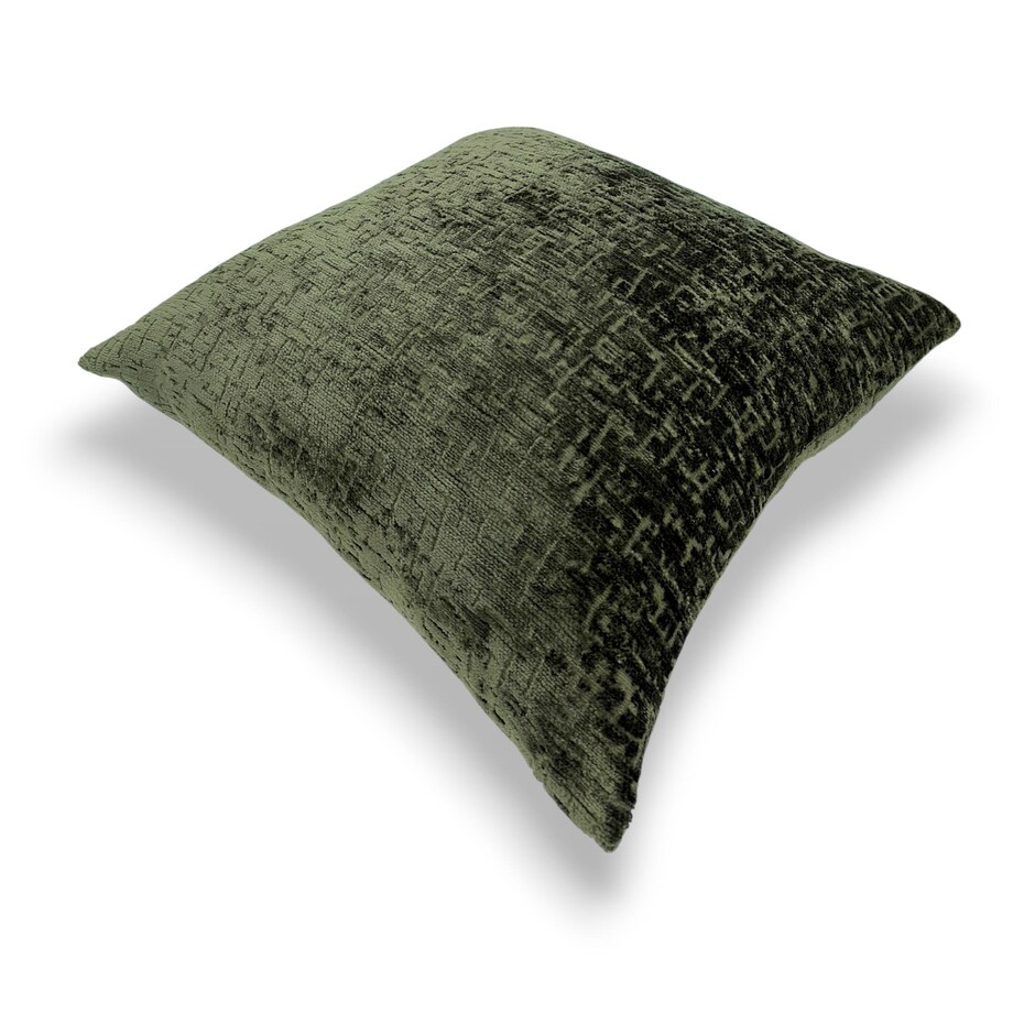 Duża zielona poduszka 50x50 Bess - ciemna oliwka