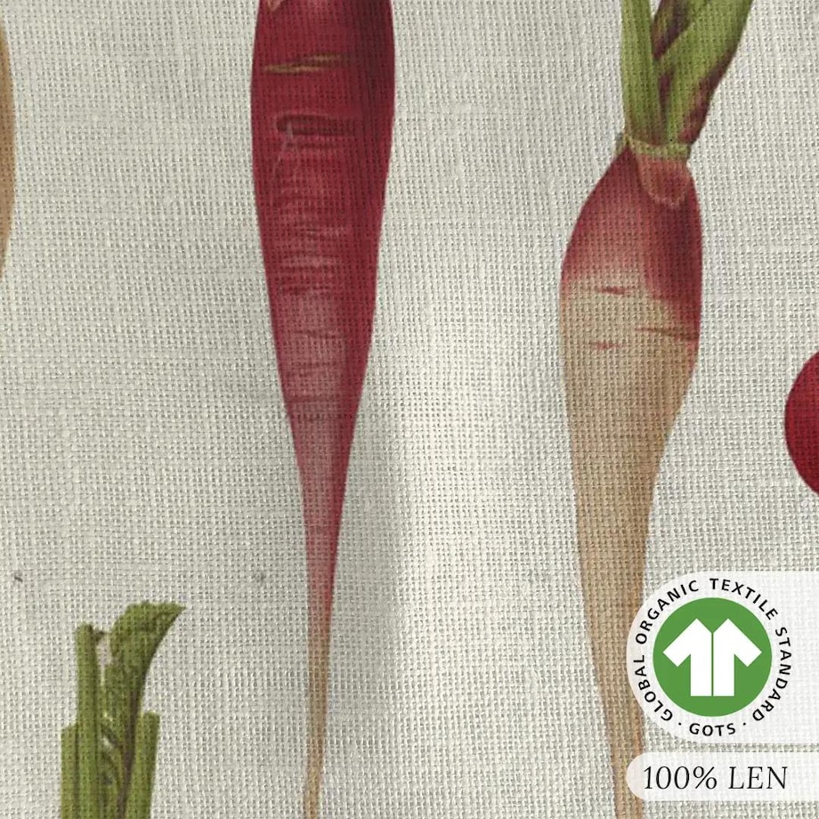 Lniany ręcznik kuchenny - Rzodkiewka