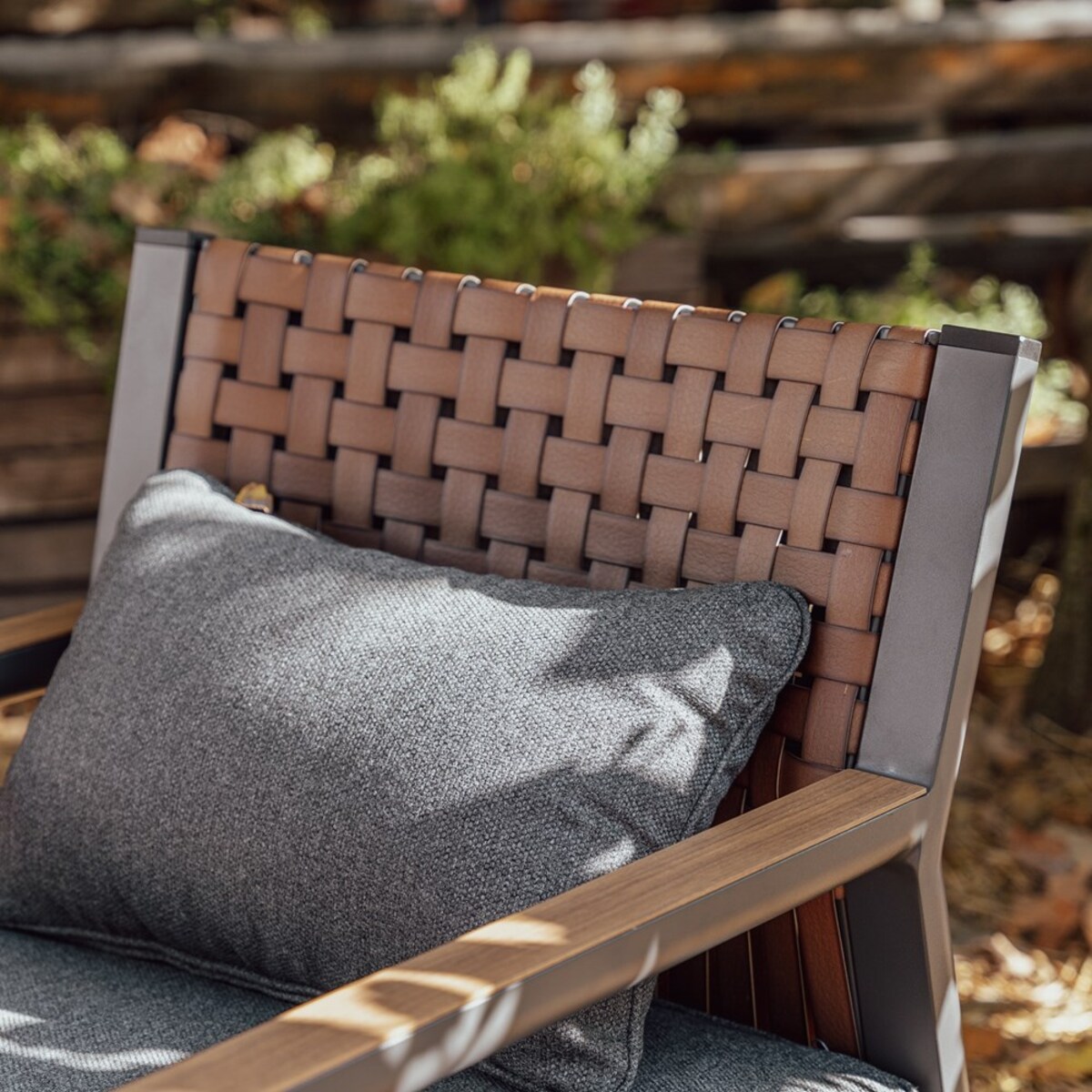 Zestaw Mebli Ogrodowych TEXAS z Sofą Fotelami i Stolikem Kawowym SZARY