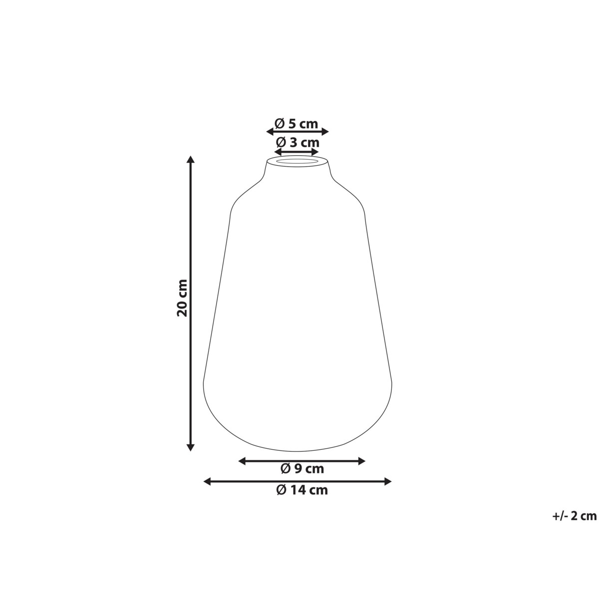 Wazon na kwiaty ceramiczny 20 cm biały z niebieskim MARONEIA
