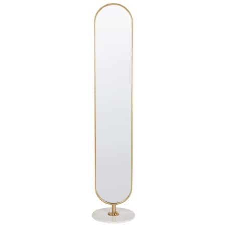 Wieszak stojący z lustrem złoty MOODY