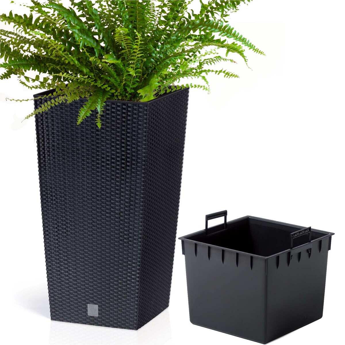 Doniczka Donica Ogrodowa Rattan Wysoka Wkład 45Cm