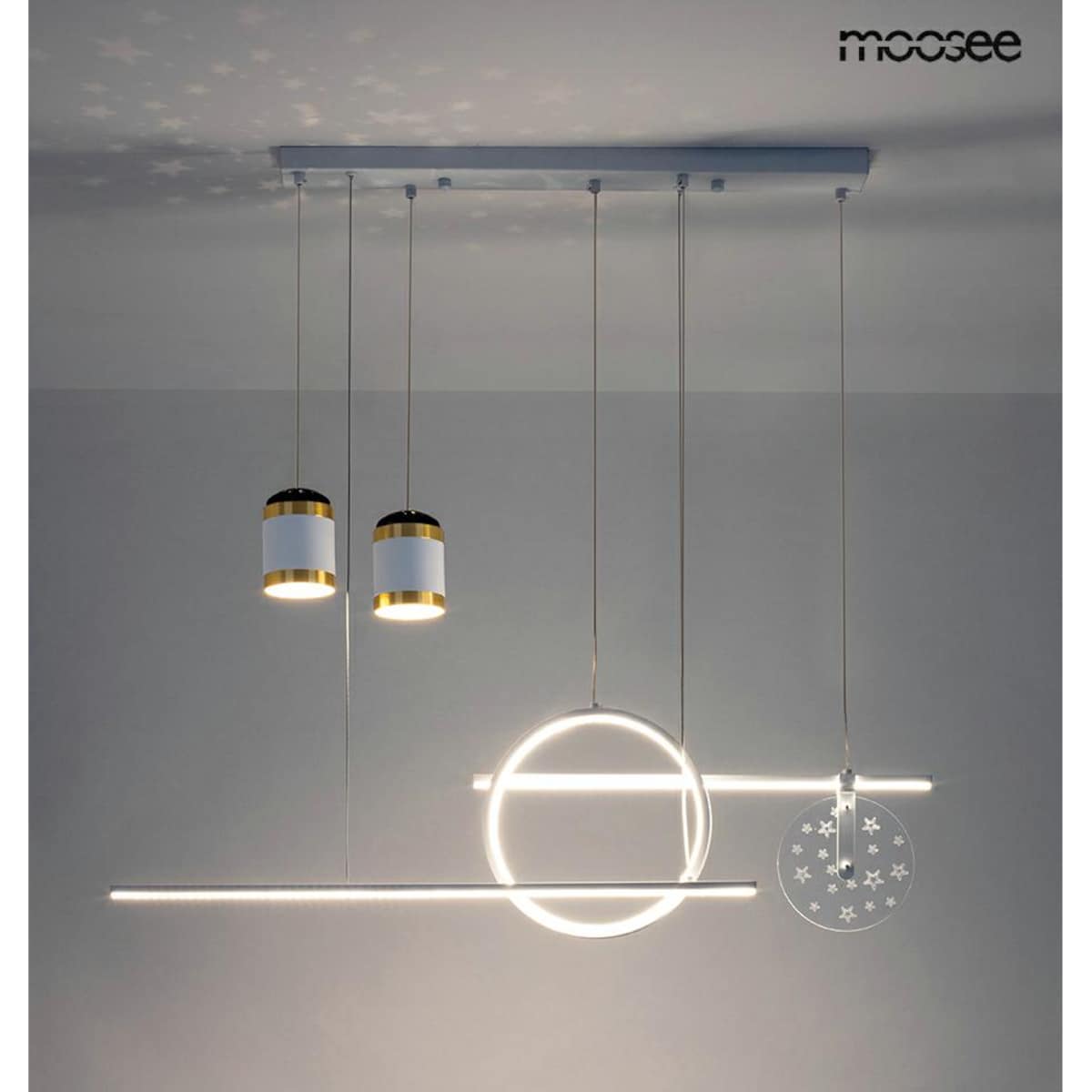 MOOSEE lampa wisząca STARS biała
