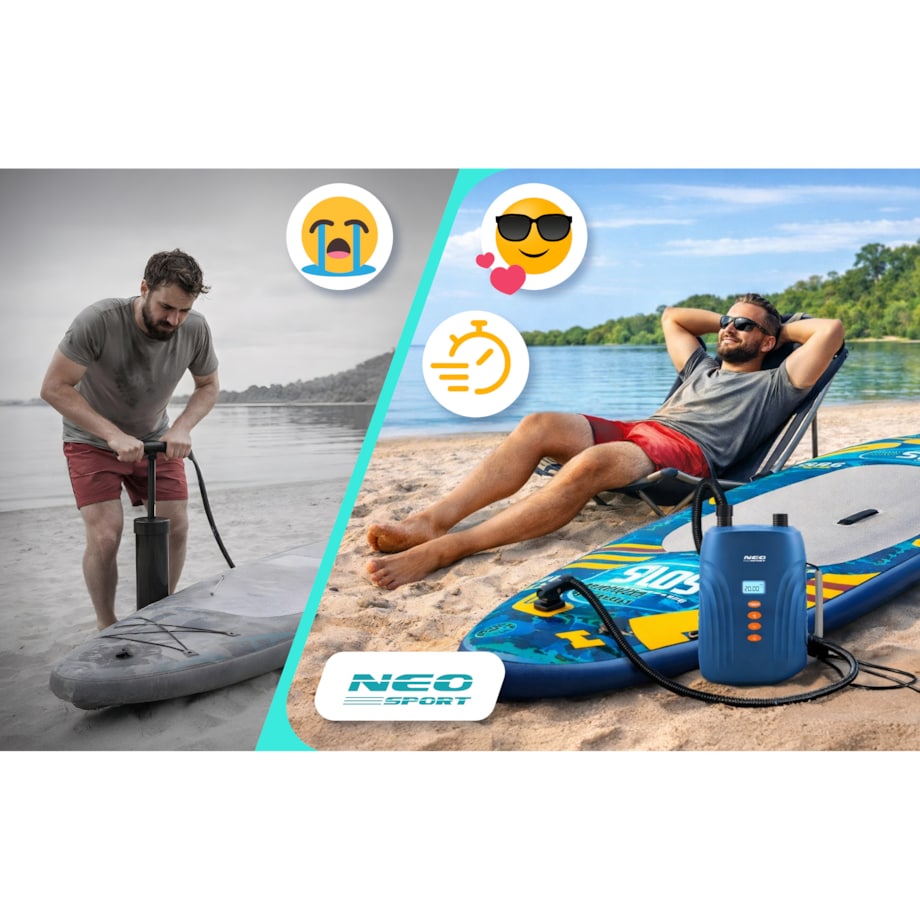 Pompka elektryczna do SUPa + 6 przejściówek samochodowa