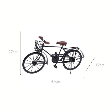 Rower retro dekoracja, 47 x 12 x 27 cm