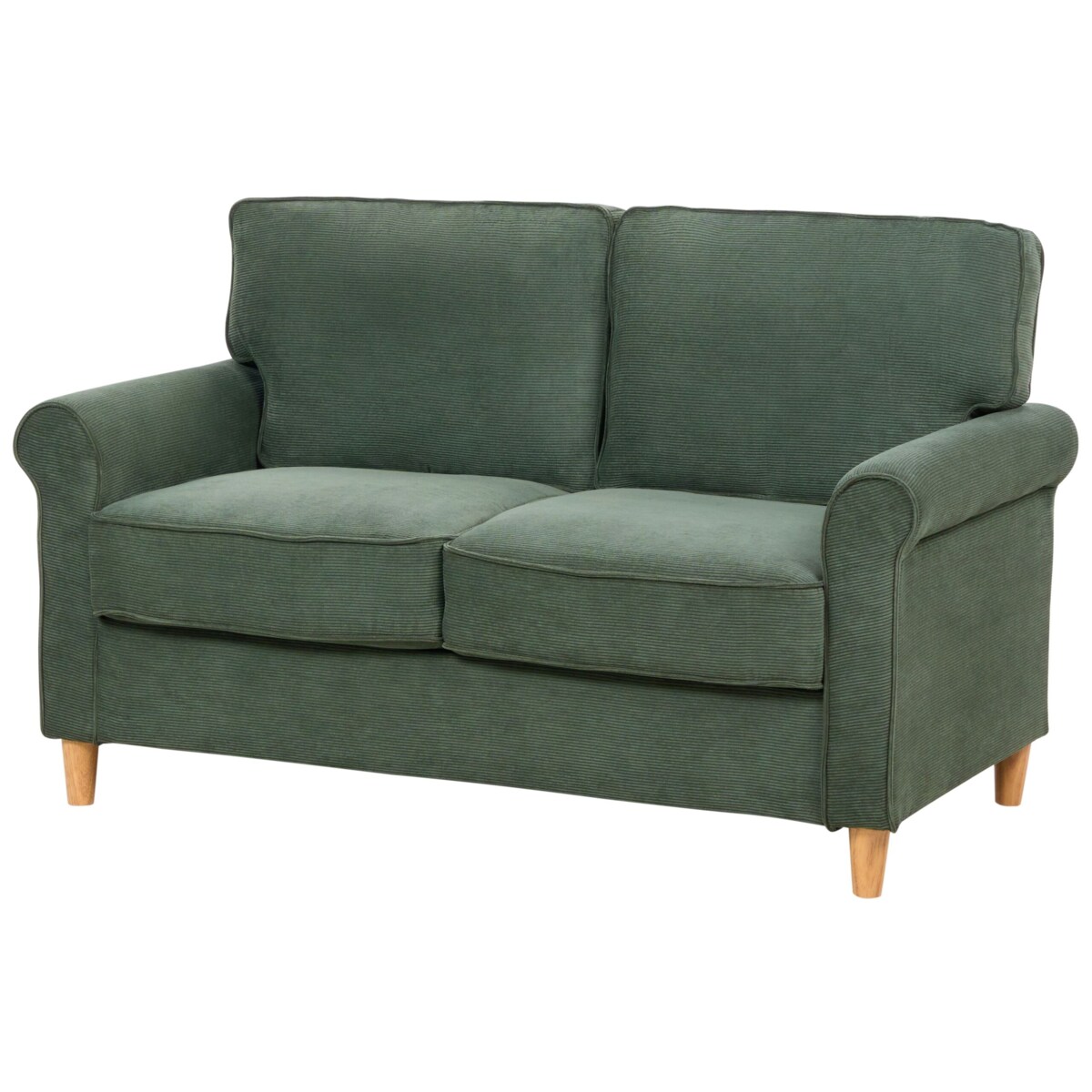 Sofa 2-osobowa sztruksowa ciemnozielona RONNEBY