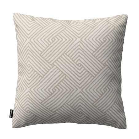 Poszewka Kinga na poduszkę 43x43 beżowo-kremowe geometryczne wzory