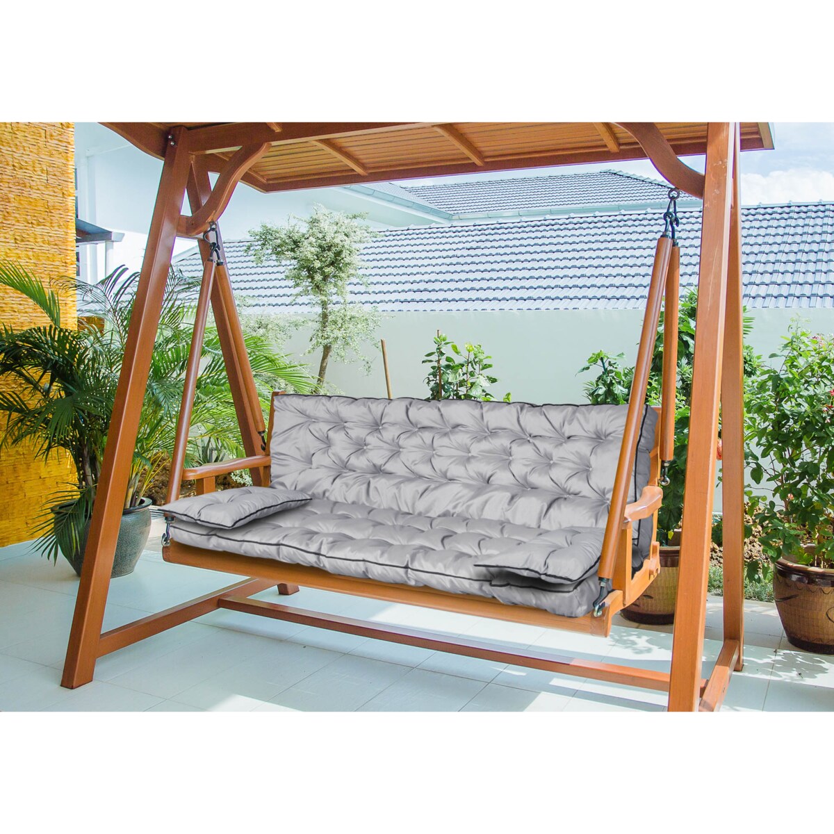 Poduszka Ogrodowa Zestaw Na Ławkę Huśtawkę 180X60X50 Cm + 2 Poduszki