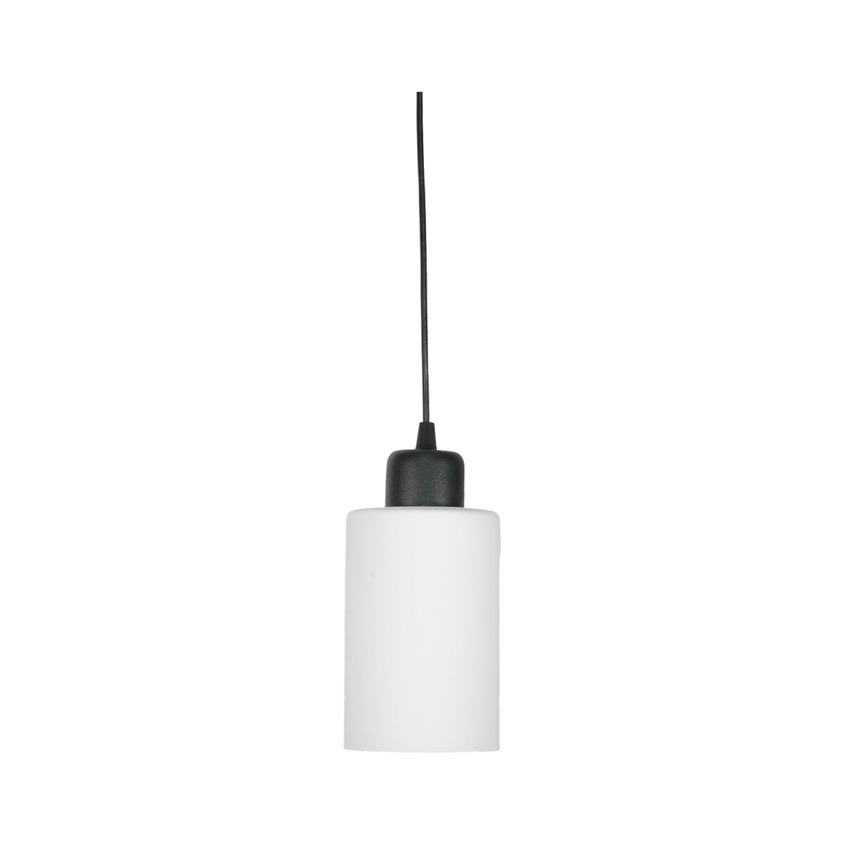 lampa wisząca pojedyncza edylit czarna z białym kloszem
