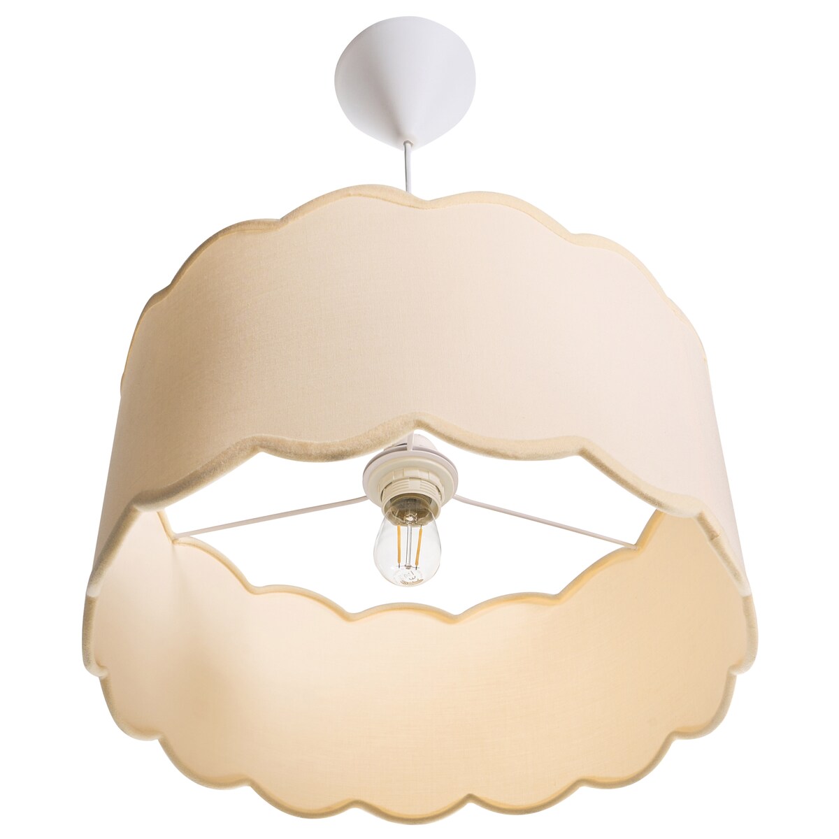 Lampa wisząca GAIREZI Metal Biały/ beżowy